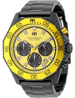Technomarine Racing Legends TM-525017 Reloj de Hombre - Movimiento de Cuarzo - Acero Inoxidable con Esfera Amarilla - 44 mm