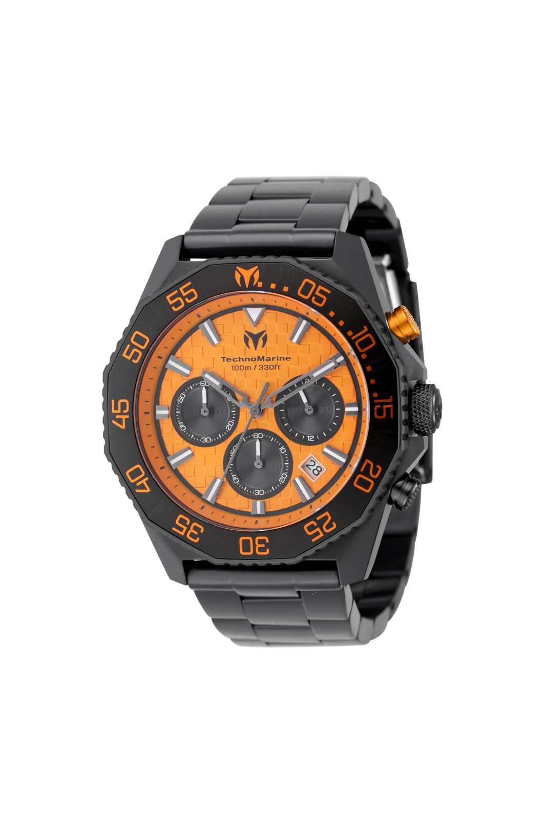 Technomarine Racing Legends TM-525021 Orologio da Uomo - Movimento al Quarzo - Acciaio Inossidabile con Quadrante Arancione - 44 mm
