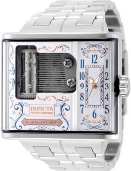 Invicta Artist 49474 Reloj para Hombre - Movimiento de Cuarzo - Acero Inoxidable con Esfera Plateada - 52 mm