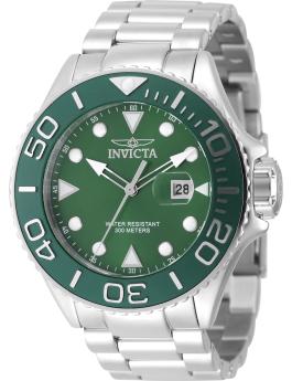 Invicta Pro Diver 49638 Reloj de Hombre - Movimiento de Cuarzo - Acero Inoxidable con Esfera Verde - 52 mm