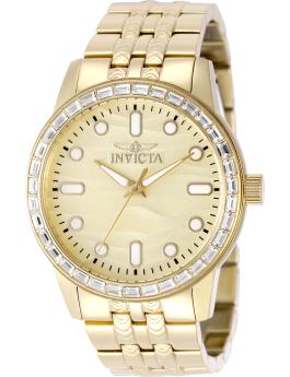 Invicta Celestial 50196 Reloj para Hombre - Movimiento de Cuarzo - Acero Inoxidable con Esfera Dorada - 43 mm