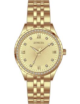 Invicta Specialty 69218 Ceas de damă - Mecanism Quartz - Metal cu Cadran Auriu - 33 mm