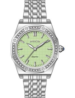Invicta Wildflower 69374 Orologio da Donna - Movimento al Quarzo - Metallo con Quadrante Verde - 33 mm