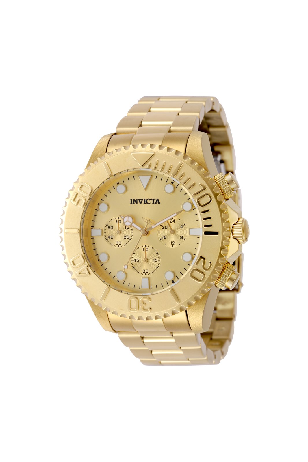Invicta Pro Diver 50588 Reloj de Hombre - Movimiento de Cuarzo - Acero Inoxidable con Esfera Dorada - 47 mm