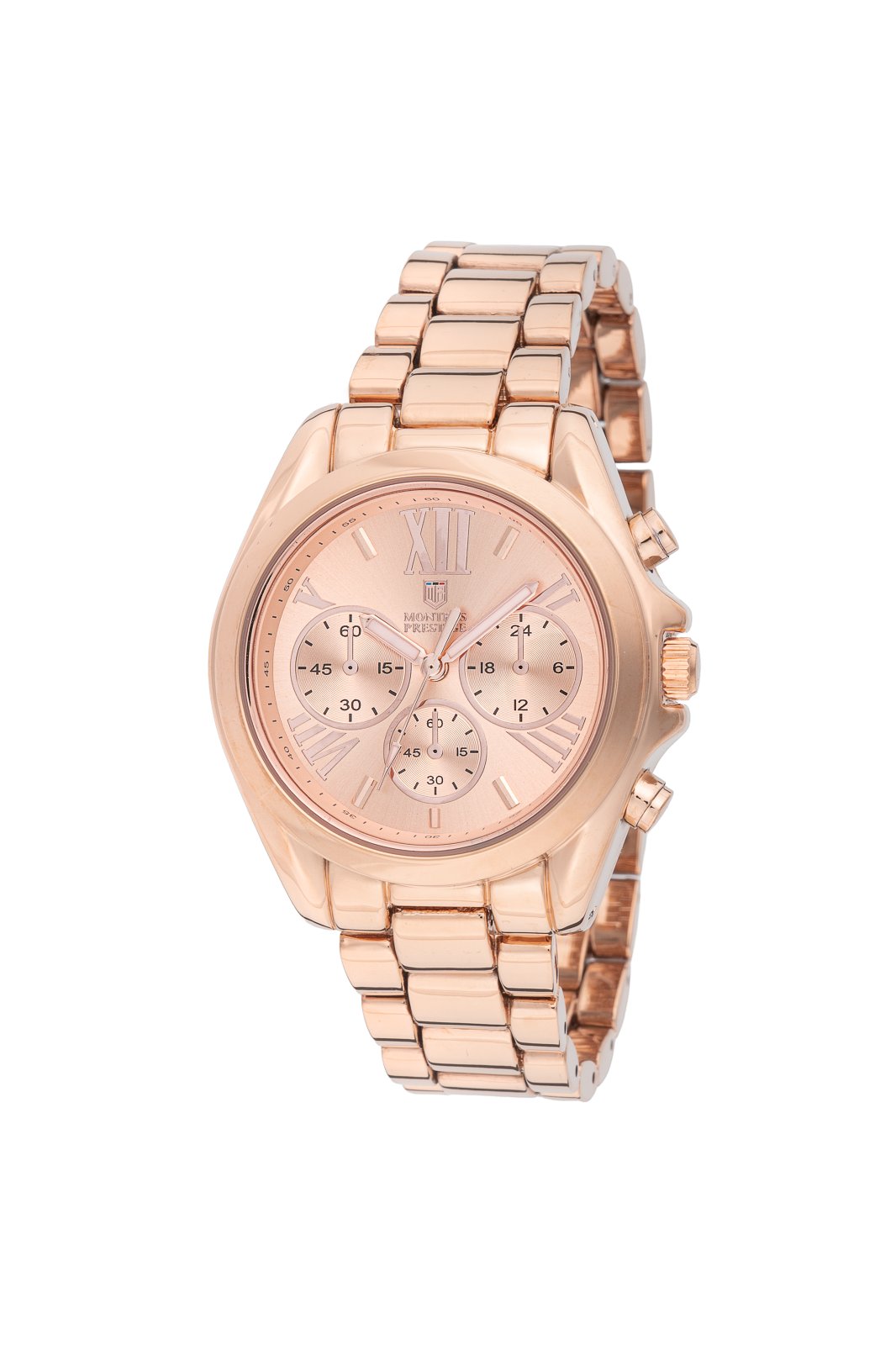 Montres Prestige Classic MPW-0193 Damenuhr - Quarzwerk - Metall mit roségoldenem Zifferblatt - 35 mm