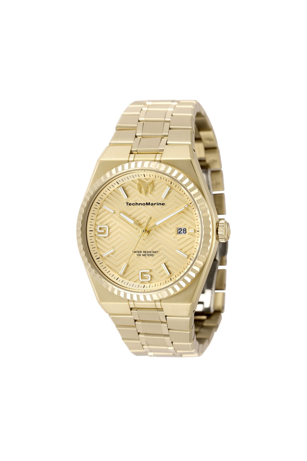 TechnoMarine Terra Nova TM-225064 Reloj de Mujer - Movimiento de Cuarzo - Acero Inoxidable con Esfera Dorada - 36 mm