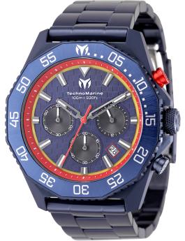 TechnoMarine Racing Legends TM-525018 Orologio da Uomo - Movimento al Quarzo - Acciaio Inossidabile con Quadrante Blu - 44 mm