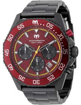 TechnoMarine Racing Legends TM-525020 Orologio da Uomo - Movimento al Quarzo - Acciaio Inossidabile con Quadrante Rosso - 44 mm