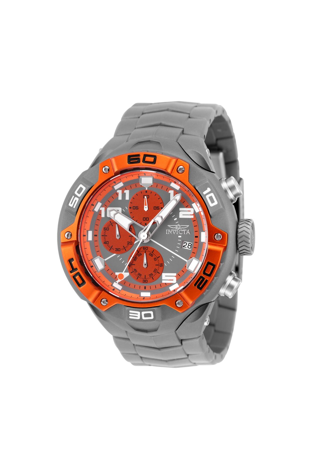 Invicta Speedway 49883 Men's Watch - Quartz Movement - Stainless Steel with Orange Dial - 50 mm