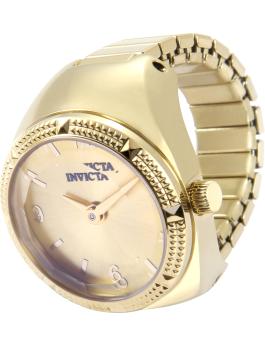 Invicta Mini Ring 50641 Reloj de Mujer - Movimiento de Cuarzo - Acero Inoxidable con Esfera Dorada - 20 mm