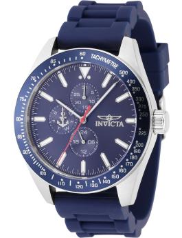 Invicta Ocean Voyage 48674 Montre Homme - Mouvement à Quartz - Acier Inoxydable avec Cadran Bleu - 45 mm
