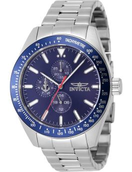 Invicta Ocean Voyage 48679 Orologio da Uomo - Movimento al Quarzo - Acciaio Inossidabile con Quadrante Blu - 45 mm