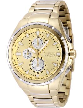 Invicta Sea Vulture 49085 Orologio da Uomo - Movimento al Quarzo - Acciaio Inossidabile con Quadrante Dorato - 46 mm