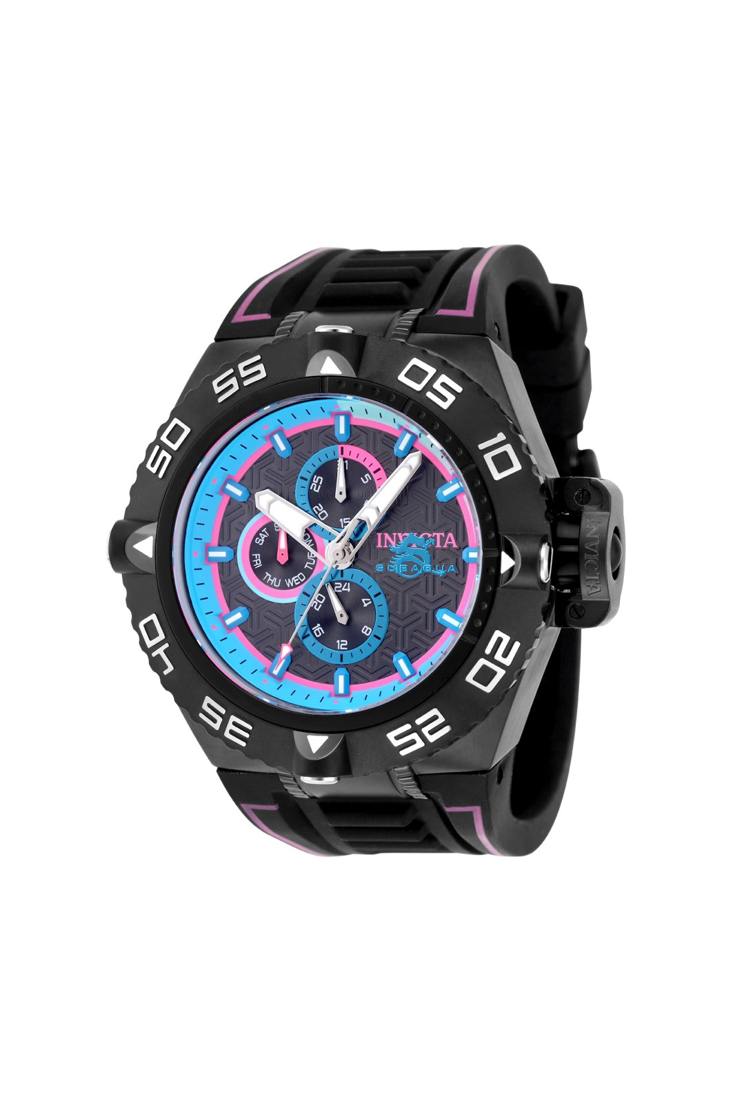 Invicta Subaqua - Noma IV 49878 Zegarek męski - Mechanizm kwarcowy - Stal nierdzewna z Czarną Tarcza - 50 mm