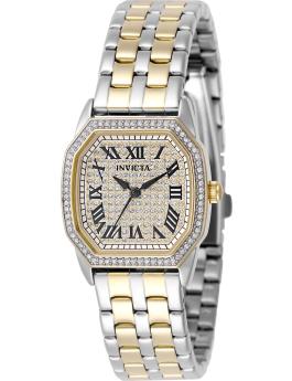 Invicta Wildflower 50080 Reloj de Mujer - Movimiento de Cuarzo - Acero Inoxidable con Esfera Plateada - 27 mm