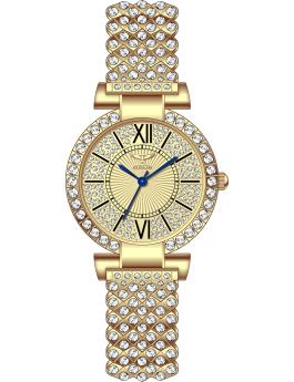 Invicta Wildflower 69061 Orologio da Donna - Movimento al Quarzo - Metallo con Quadrante Dorato - 34 mm
