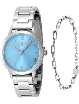 Invicta Wildflower 49086 Orologio da Donna - Movimento al Quarzo - Acciaio Inossidabile con Quadrante Blu - 34 mm