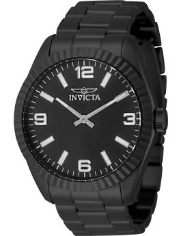 Invicta Specialty 50573 Reloj para Hombre - Movimiento de Cuarzo - Acero Inoxidable con Esfera Negra - 43 mm