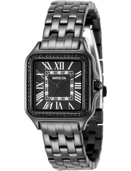 Invicta Angel 50581 Relógio Feminino - Movimento de Quartzo - Aço Inoxidável com Mostrador Preto - 28 mm