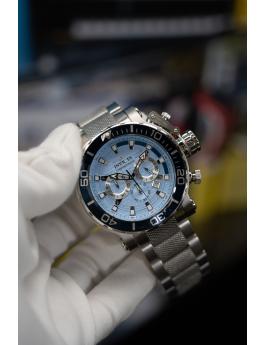 Invicta Coalition Forces 50226 Reloj para Hombre - Movimiento de Cuarzo - Acero Inoxidable con Esfera Azul - 52 mm - Tecnología iSize