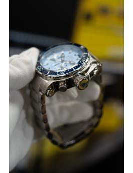 Invicta Coalition Forces 50226 Reloj para Hombre - Movimiento de Cuarzo - Acero Inoxidable con Esfera Azul - 52 mm - Tecnología iSize