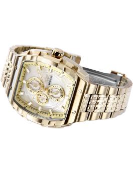 Invicta S1 Rally 50242 Reloj para Hombre - Movimiento de Cuarzo - Acero Inoxidable con Esfera Dorada - 47 mm - Tecnología iSize