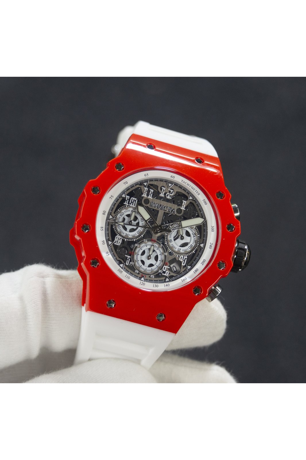 Invicta Racing 69655 Men's Watch - Quartz Movement - Acrylic with Gold Dial - 43 mm