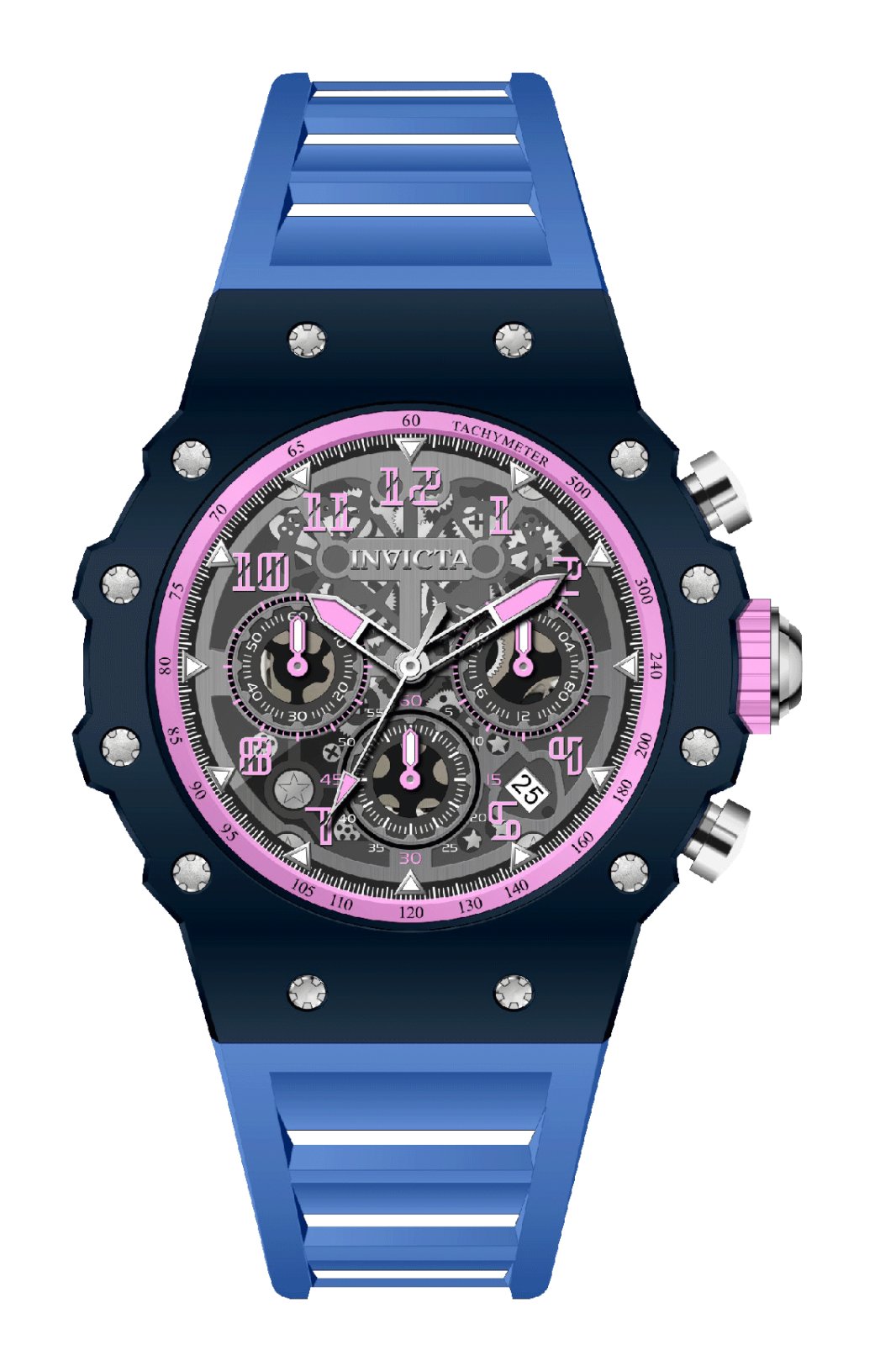 Invicta Racing 69656 Relógio Masculino - Movimento Quartz - Acrílico com Mostrador Prateado - 43 mm