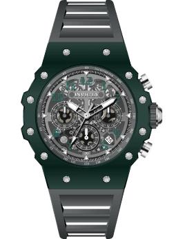 Invicta Racing 69657 Men's Watch - Quartz Movement - Acrylic with Silver Dial - 43 mm
