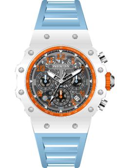 Invicta Racing 69665 Men's Watch - Quartz Movement - Acrylic with Silver Dial - 43 mm