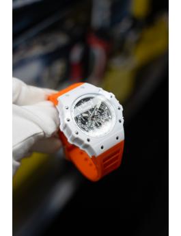 Invicta Racing 69672 Reloj de Hombre - Movimiento de Cuarzo - Acrílico con Esfera Plateada - 43 mm