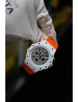 Invicta Racing 69672 Reloj de Hombre - Movimiento de Cuarzo - Acrílico con Esfera Plateada - 43 mm