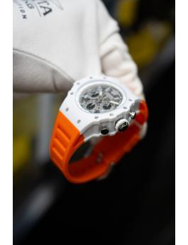 Invicta Racing 69672 Reloj de Hombre - Movimiento de Cuarzo - Acrílico con Esfera Plateada - 43 mm