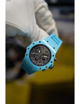 Invicta Racing 69674 Herenhorloge - Quartz Uurwerk - Acryl met Zilveren Wijzerplaat - 43 mm