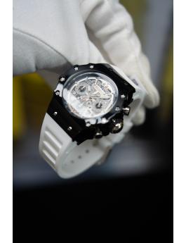 Invicta Racing 69675 Reloj de Hombre - Movimiento de Cuarzo - Acrílico con Esfera Plateada - 43 mm