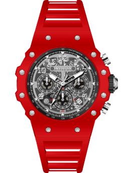 Invicta Racing 69676 Men's Watch - Quartz Movement - Acrylic with Silver Dial - 43 mm