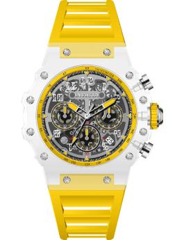 Invicta Racing 69677 Men's Watch - Quartz Movement - Acrylic with Silver Dial - 43 mm