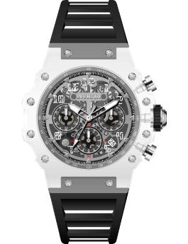 Invicta Racing 69681 Men's Watch - Quartz Movement - Acrylic with Silver Dial - 43 mm