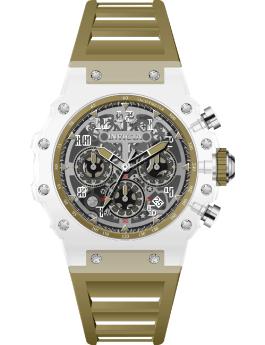 Invicta Racing 69682 Men's Watch - Quartz Movement - Acrylic with Silver Dial - 43 mm