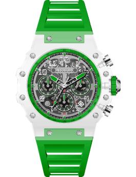 Invicta Racing 69687 Men's Watch - Quartz Movement - Acrylic with Silver Dial - 43 mm