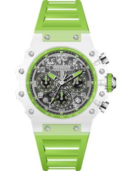 Invicta Racing 69688 Men's Watch - Quartz Movement - Acrylic with Silver Dial - 43 mm