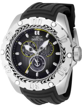 Invicta Ocean Voyage 48019 Men's Watch - Quartz Movement - Stainless Steel with Black Dial - 51 mm