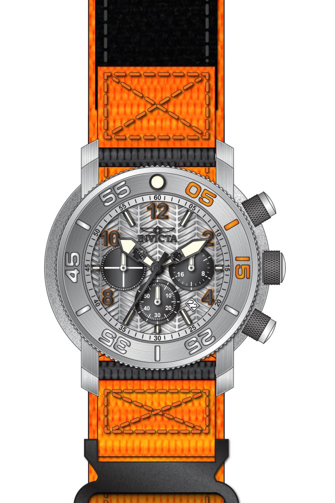 Invicta Coalition Forces 50093 Reloj para Hombre - Movimiento de Cuarzo - Acero Inoxidable con Esfera Plateada - 50 mm
