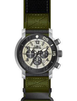 Invicta Coalition Forces 50095 Reloj de Hombre - Movimiento de Cuarzo - Acero Inoxidable con Esfera Beige - 50 mm
