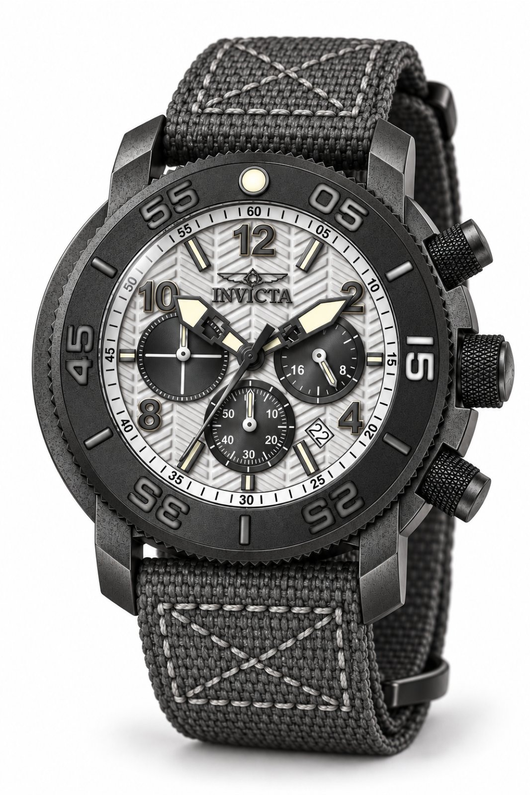 Invicta Coalition Forces 50097 Reloj de Hombre - Movimiento de Cuarzo - Acero Inoxidable con Esfera Gris - 50 mm