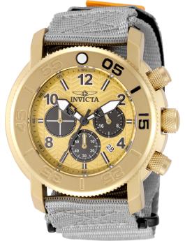 Invicta Coalition Forces 50099 Reloj de Hombre - Movimiento de Cuarzo - Acero Inoxidable con Esfera Dorada - 50 mm