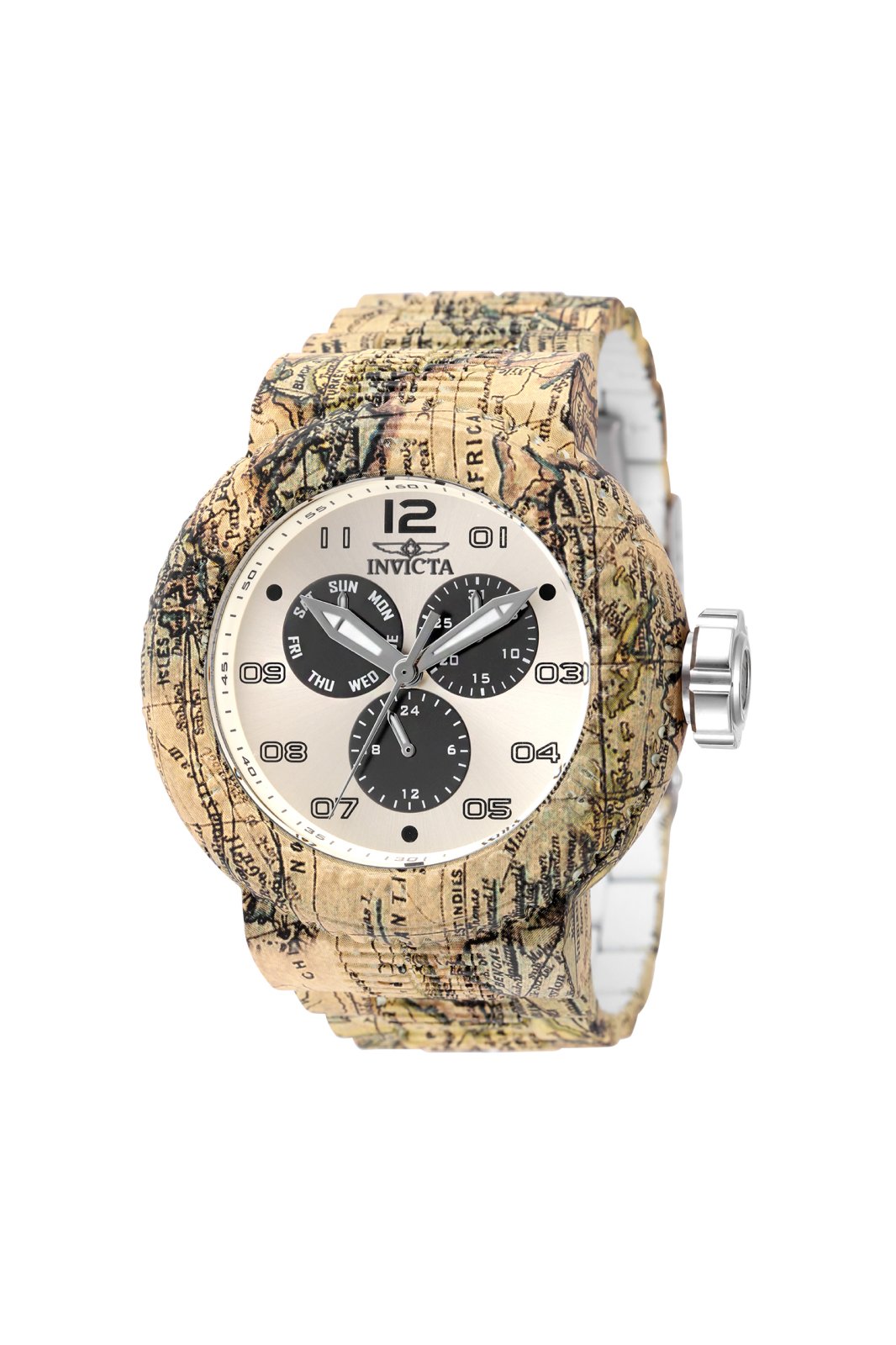Invicta Pro Diver 50215 herreur - Quartz urværk - Rustfrit stål med beige skive - 52 mm
