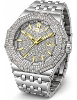 Invicta Reserve 50441 Men's Watch - Automatic Movement - Stainless Steel with Silver Dial - 48 mm - With 779 Diamonds