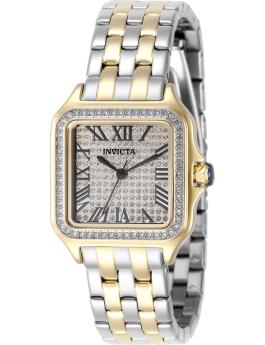 Invicta Angel 50625 Reloj para Mujer - Movimiento de Cuarzo - Acero Inoxidable con Esfera Plateada - 28 mm