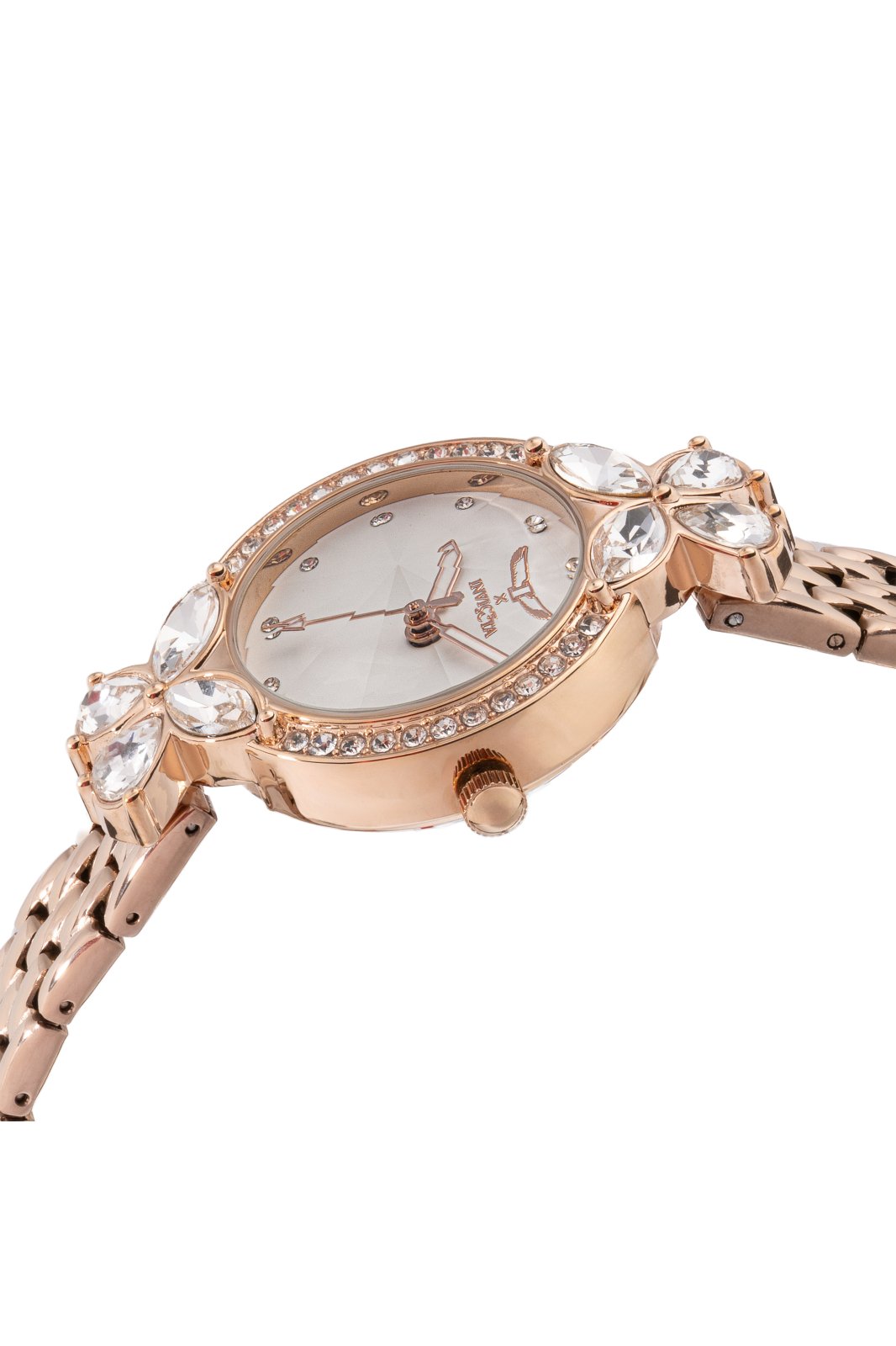 Invicta Wildflower 69099 Damenuhr - Quarzwerk - Metall mit weißem Zifferblatt - 30 mm